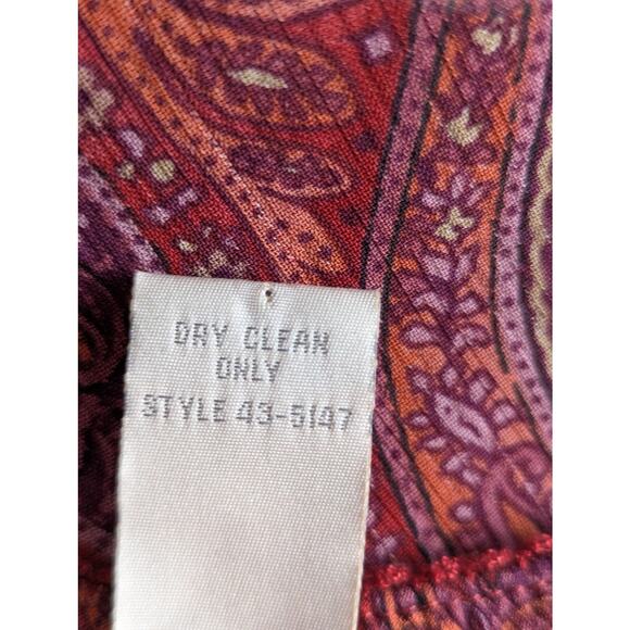 J Jill Paisley maxi skirt  Sz M s Rayon crepe Waist 30-34" Length 36"EUC - Picture 7 of 10